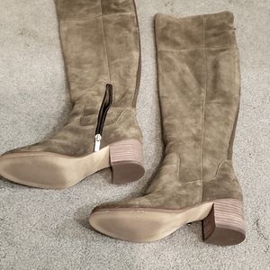 Over the knee suede boots
